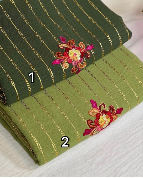 پارچه ابروبادی گلدوزی
