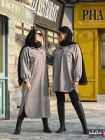 کشمیر پشمی آبی نفتی - Image 3